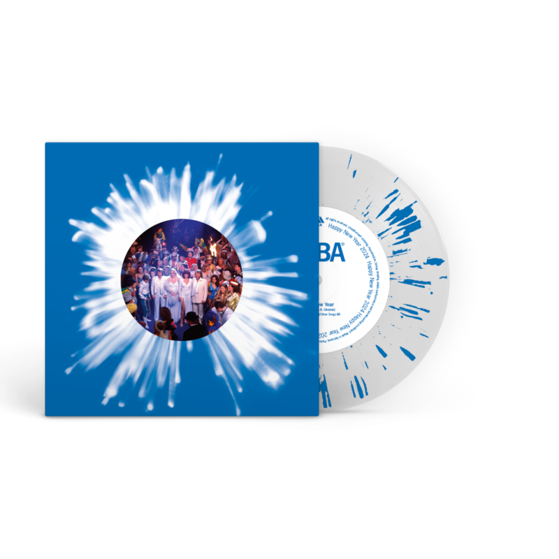Happy New Year by ABBA - Exclusive Limited Transparent With Blue Splatter 7" - shop now at uDiscover store