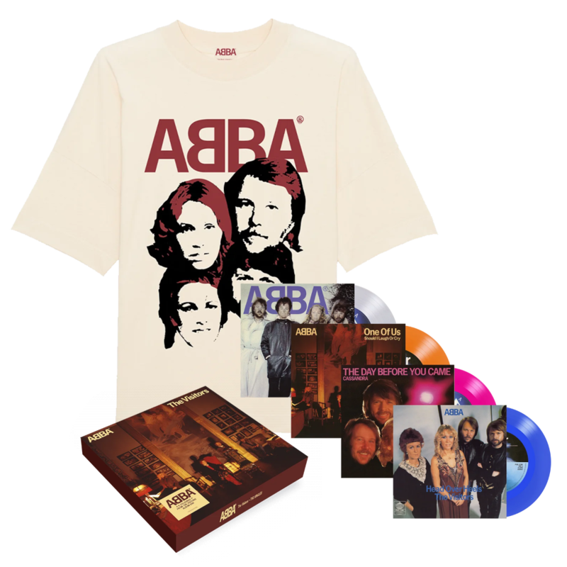 The Visitors von ABBA - Exclusive Limited 4x7" Boxset + T-Shirt jetzt im uDiscover Store