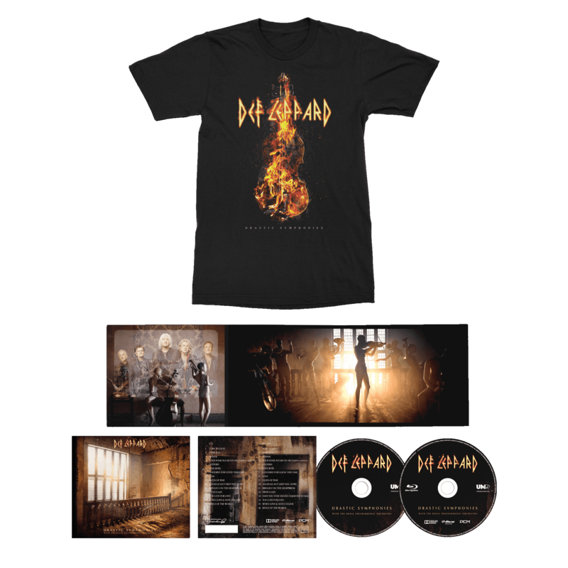 Drastic Symphonies von Def Leppard with The Royal Philharmonic Orchestra - Violin T-Shirt + CD+Blu-Ray jetzt im uDiscover Store