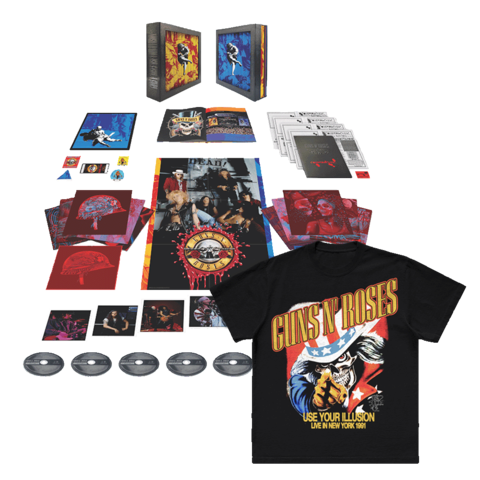 Use Your Illusion I & II by Guns N' Roses - Super Deluxe 7CD + T-Shirt - shop now at uDiscover store
