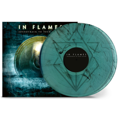 Soundtrack to Your Escape by In Flames - Ltd. 2LP 180g - Transparent Turquoise Black Smoke (Side D - Etched) (Band exclusive) - shop now at uDiscover store