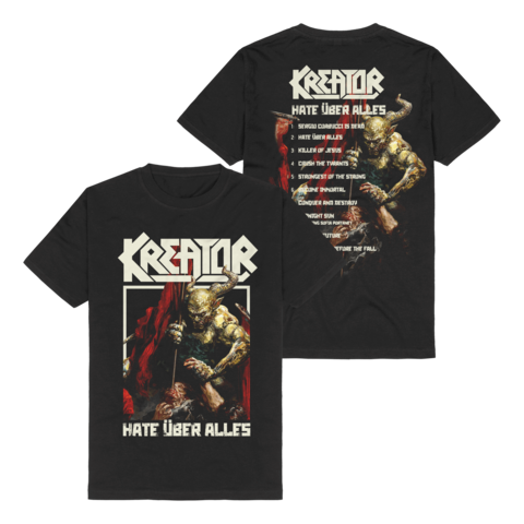 Hate Über Alles Tracklist by Kreator - T-Shirt - shop now at uDiscover store