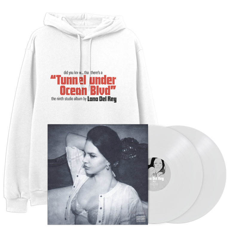 Did you know that there's a tunnel under Ocean Blvd by Lana Del Rey - Exclusive 2LP White + White Hoodie - shop now at uDiscover store