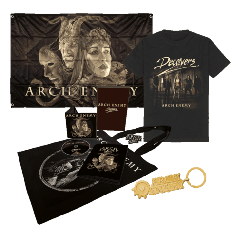 Deceivers von Arch Enemy - CD Box + T-Shirt + Flagge + Schlüsselanhänger jetzt im uDiscover Store