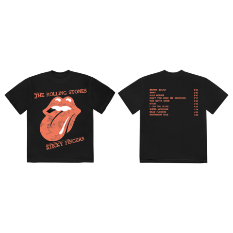 Sticky Fingers Tracklist by The Rolling Stones - t-shirt - shop now at uDiscover store