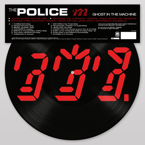 Ghost In The Machine (Alternate Track-Listing) by The Police - Ltd. 1LP Picture Disc - shop now at uDiscover store