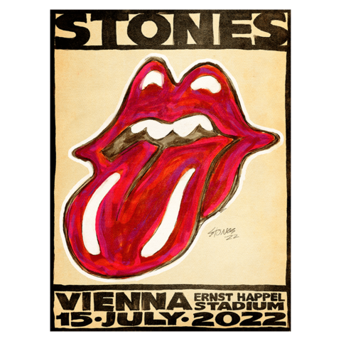Vienna SIXTY Tour 2022 by The Rolling Stones - lithograph - shop now at uDiscover store
