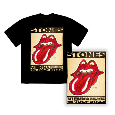 Vienna SIXTY Tour Lithograph and T-Shirt by The Rolling Stones - Bundle - shop now at uDiscover store