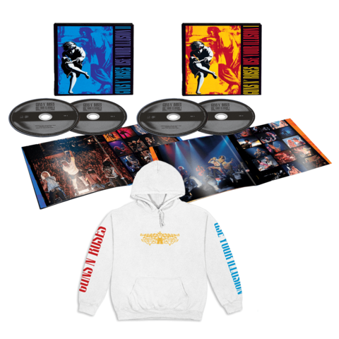 Use Your Illusion I & II von Guns N' Roses - 2CD Deluxe + 2CD Deluxe + Hoodie jetzt im uDiscover Store