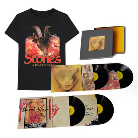 Goats Head Soup (2020 Super Deluxe Vinyl Box Set + "Goat Head" T-Shirt) by The Rolling Stones - LP Bundle - shop now at uDiscover store