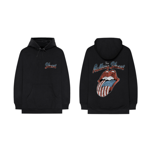 US Distressed Tongue by The Rolling Stones - Hoodie - shop now at uDiscover store