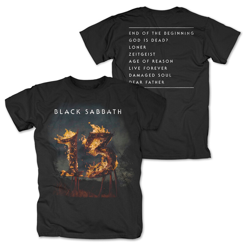 13 Tracklist von Black Sabbath - T-Shirt jetzt im uDiscover Store