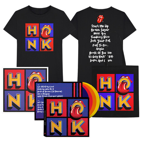 Honk 4LP, T-Shirt, Beutel, Kunstdruck von The Rolling Stones - LP jetzt im uDiscover Store