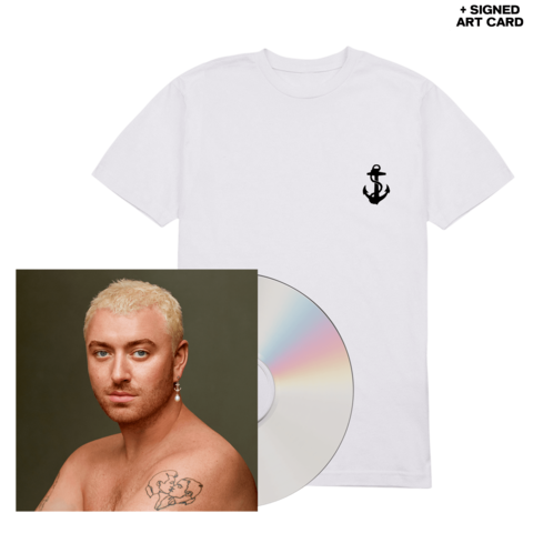 Gloria by Sam Smith - CD + White T-Shirt + Signed Card - shop now at uDiscover store