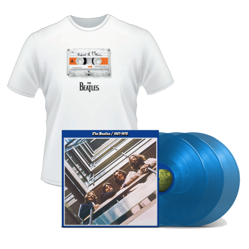 The Beatles 1967 – 1970 (2023 Edition) by The Beatles - 3LP Limited Colour + Cassette T-Shirt Bundle - shop now at uDiscover store