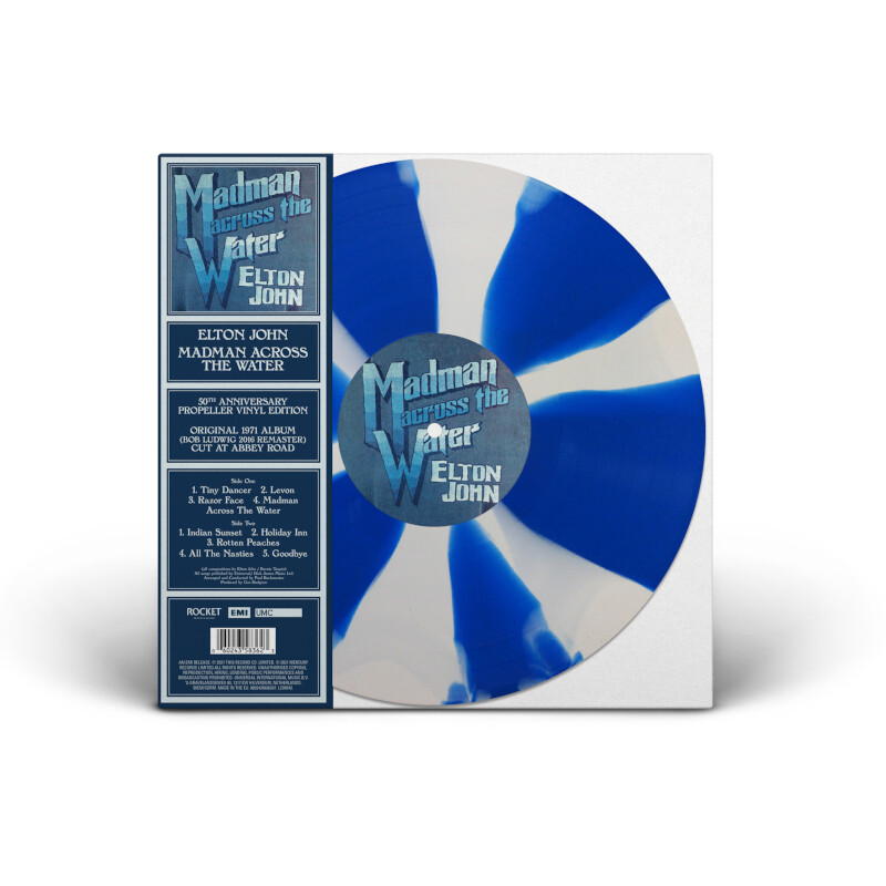 Madman Across The Water (50th Anniversary Deluxe Edition) von Elton John - Limited Blue And White Vinyl LP jetzt im uDiscover Store