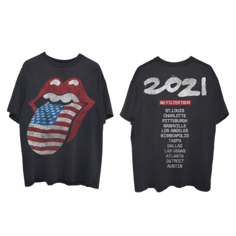 No Filter 2021 USA Flag Tongue by The Rolling Stones - T-Shirt - shop now at uDiscover store